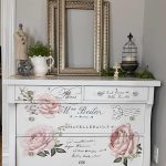 white dressser floral decoupage